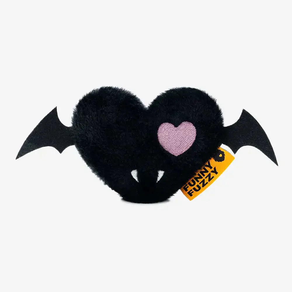 Halloween Plush Squeaky Dog Toy - Bat Heart - Image 2