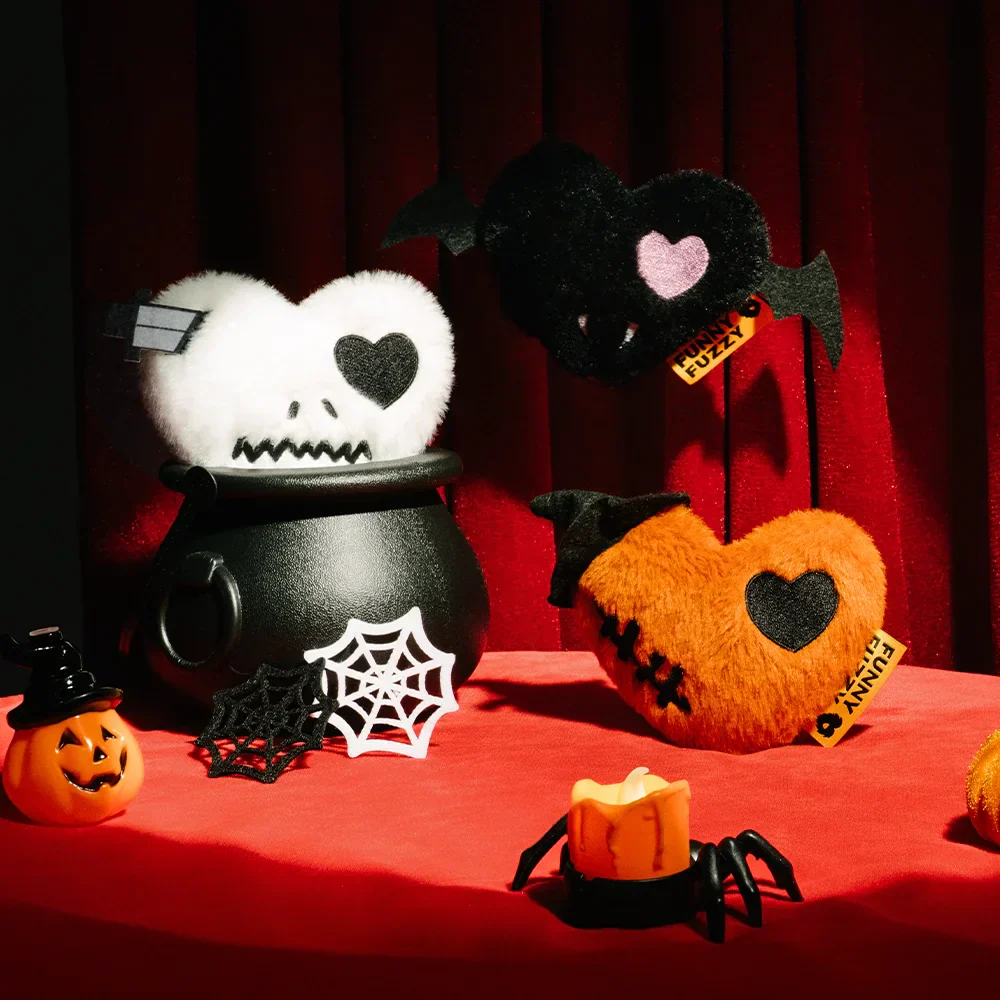 Halloween Plush Squeaky Dog Toy - Bat Heart - Image 4