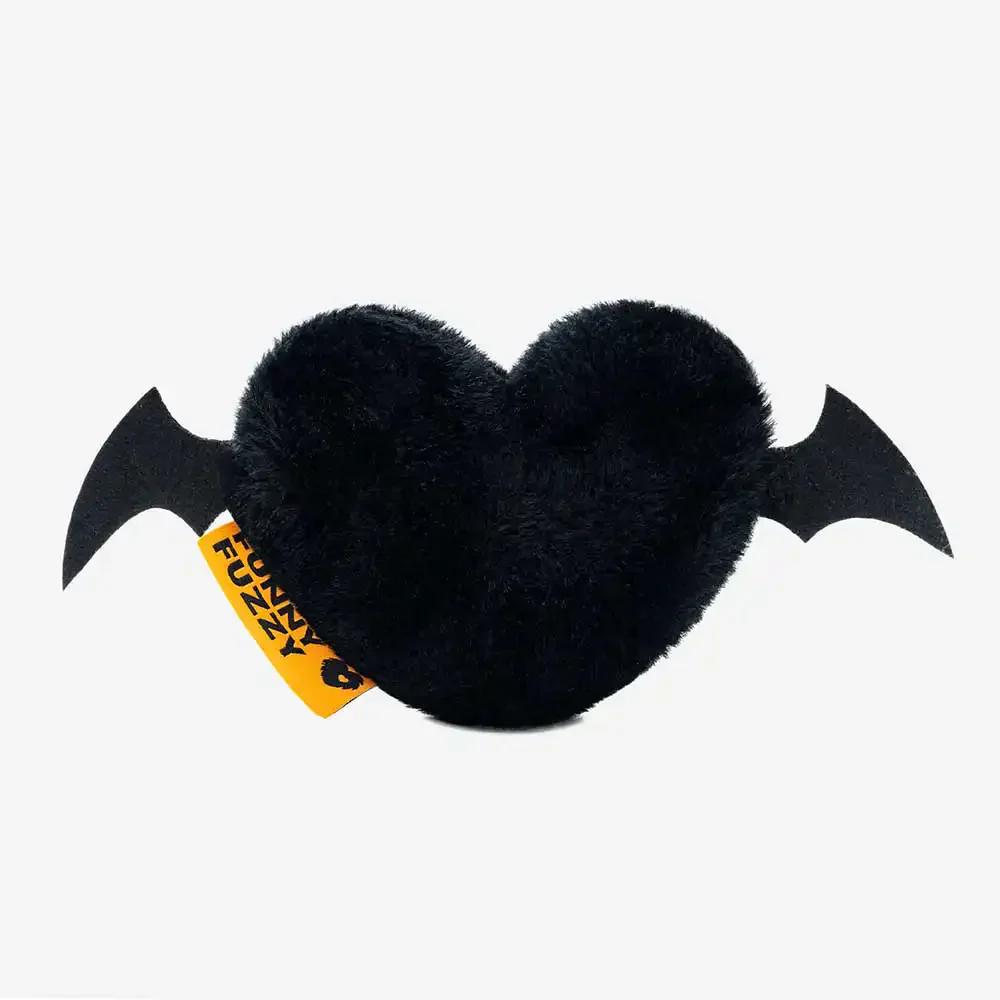 Halloween Plush Squeaky Dog Toy - Bat Heart - Image 5