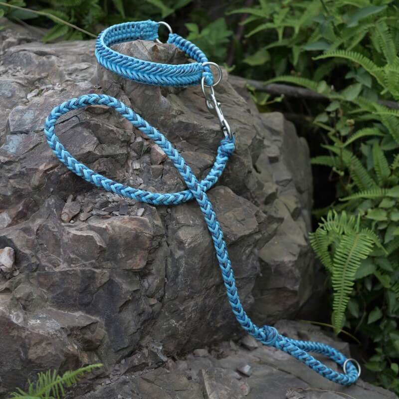 Handmade Anti-Pull Luminous Large Dog Collar and Leash - Image 5