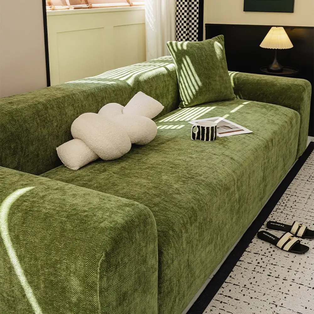 Herringbone Full Coverage Comfortable Scratch-Resistant ArmChair Sofa Protection Couch Cover - Image 13