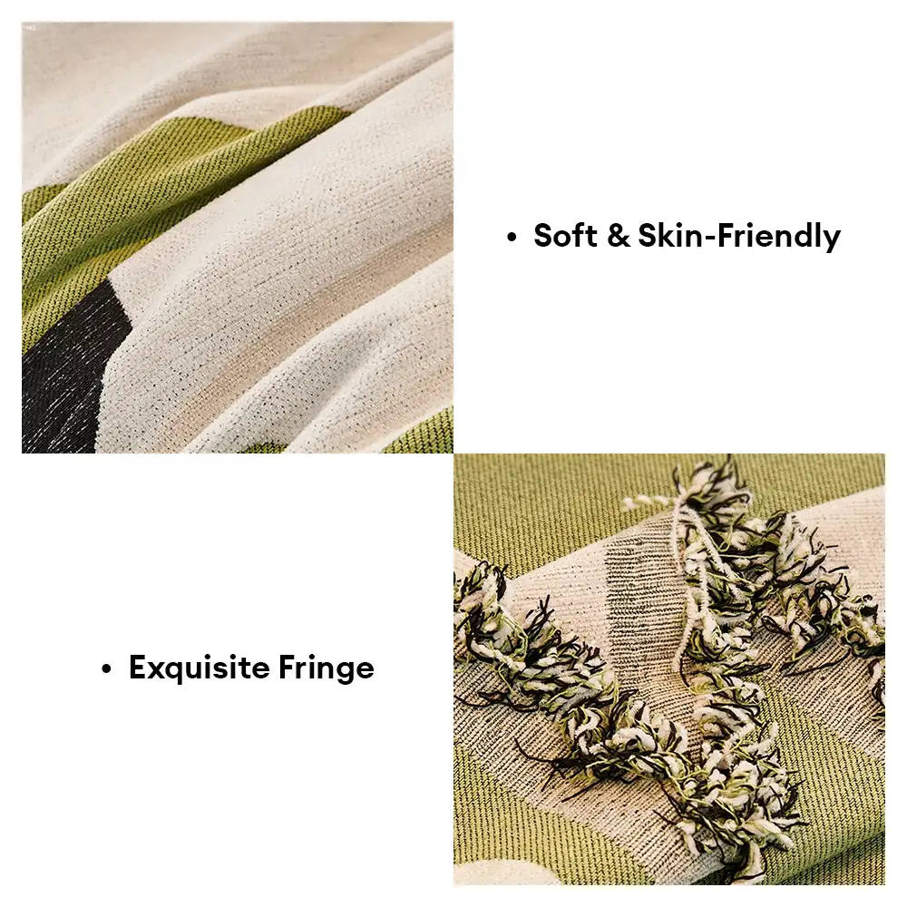 Ice Cream Wavy Chenille Scratch-Resistant Sofa Blanket Couch Cover - Image 6