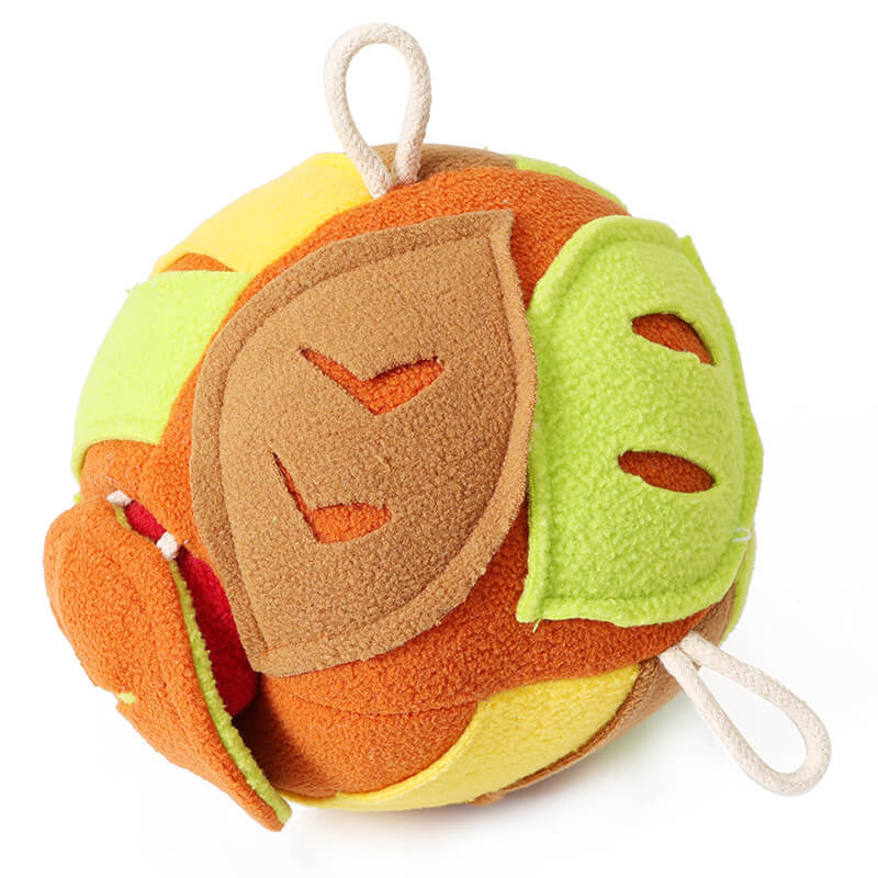 Interactive Puzzle Squeaky Toy Leaf Ball Dog Treat Dispenser Toy - Image 9