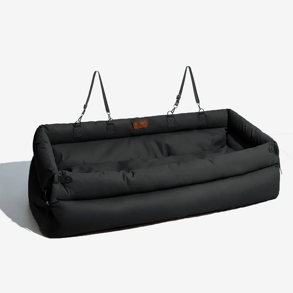 Large Deluxe Faux Leather Dog Car Seat Booster Bed - Urban Voyager - Image 20
