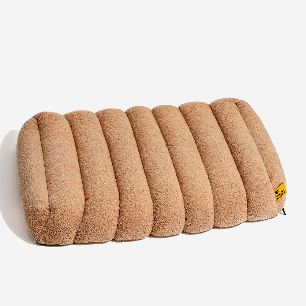 Large Washable Creamy Cozy Flat Dog Beds - Cheesecake - Image 15