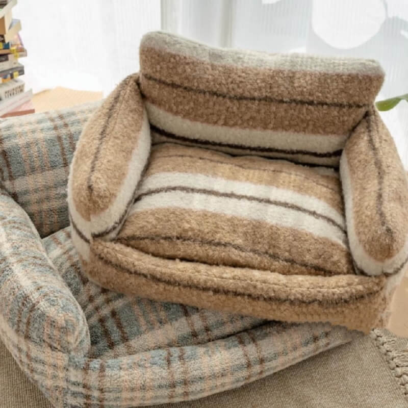 Lazy Holiday Plush Cozy Dog & Cat Sofa Bed - Image 11