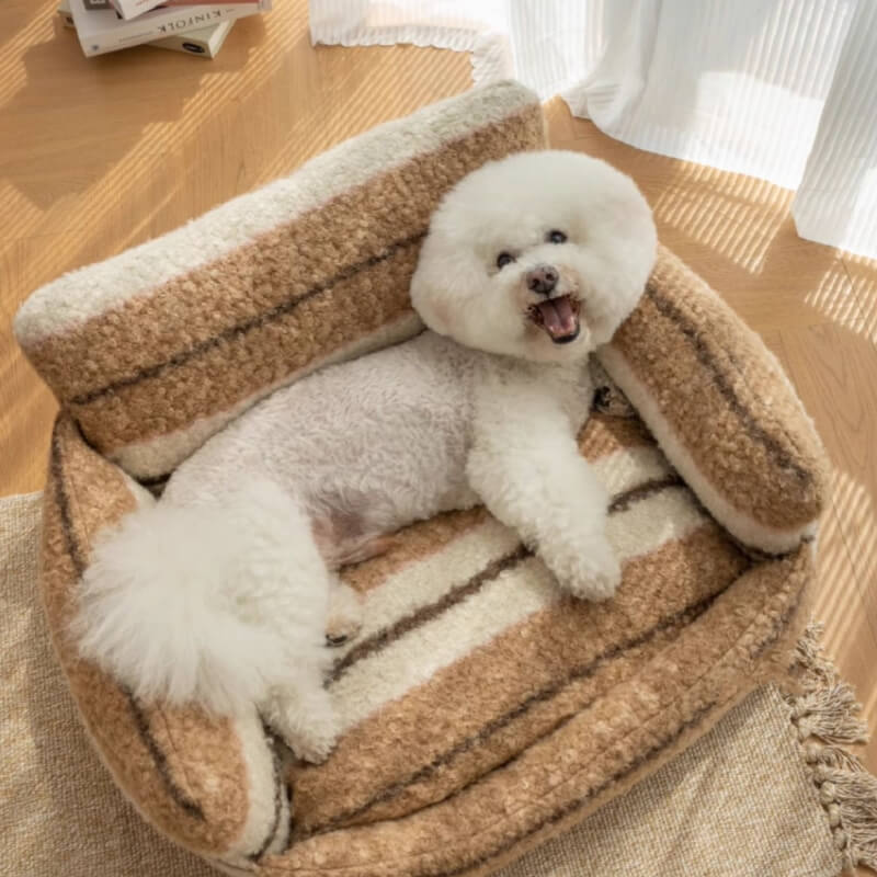 Lazy Holiday Plush Cozy Dog & Cat Sofa Bed - Image 3