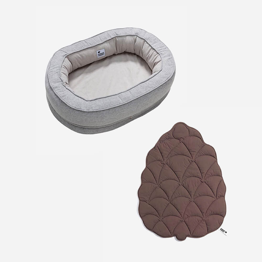 Leaf Shape Dog Blanket With Donut Dog Bed Luxury Dog Gifts - Image 24