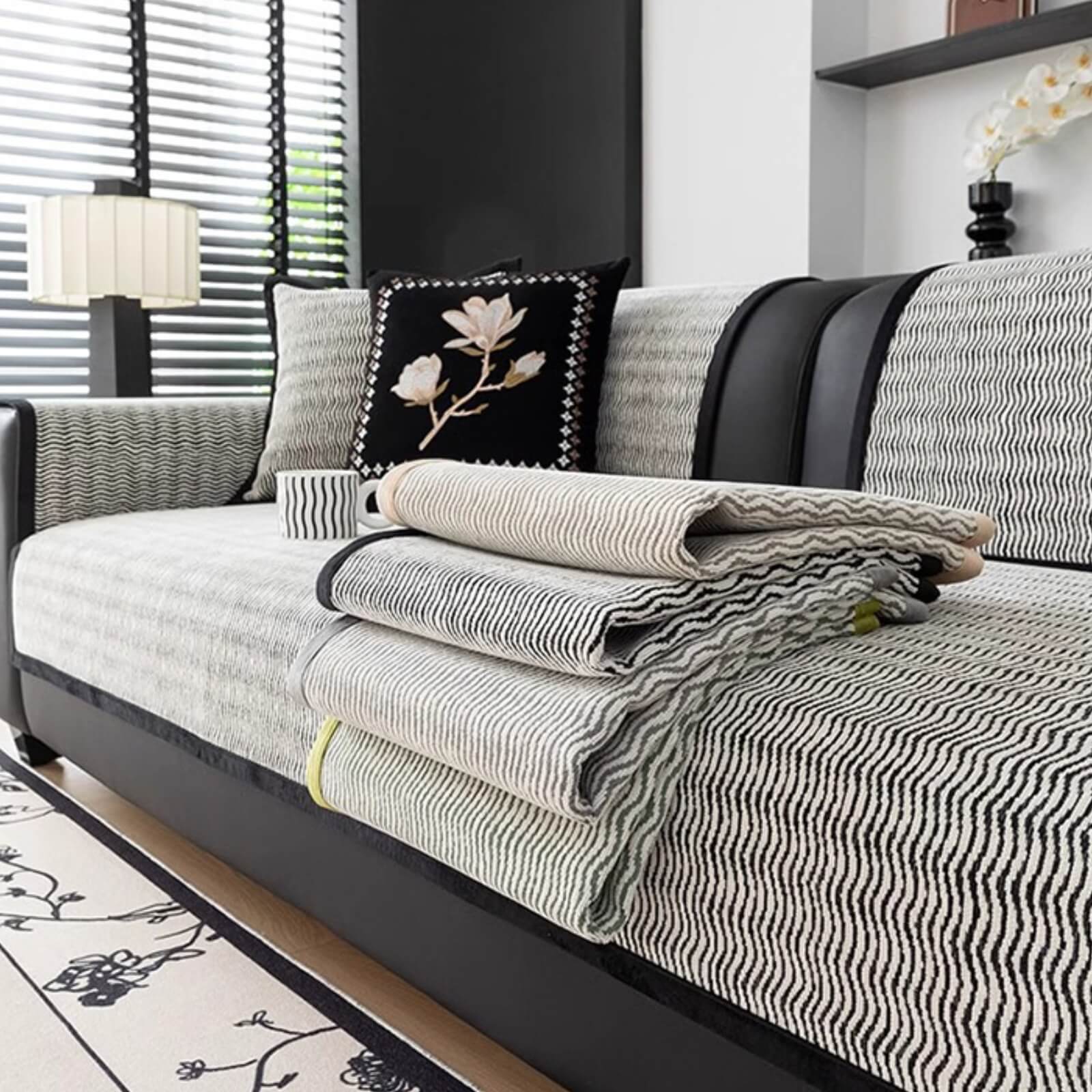 Light Luxury Chenille Breathable Fabric Scratch-Resistant Non-Slip Couch Cover - Image 2