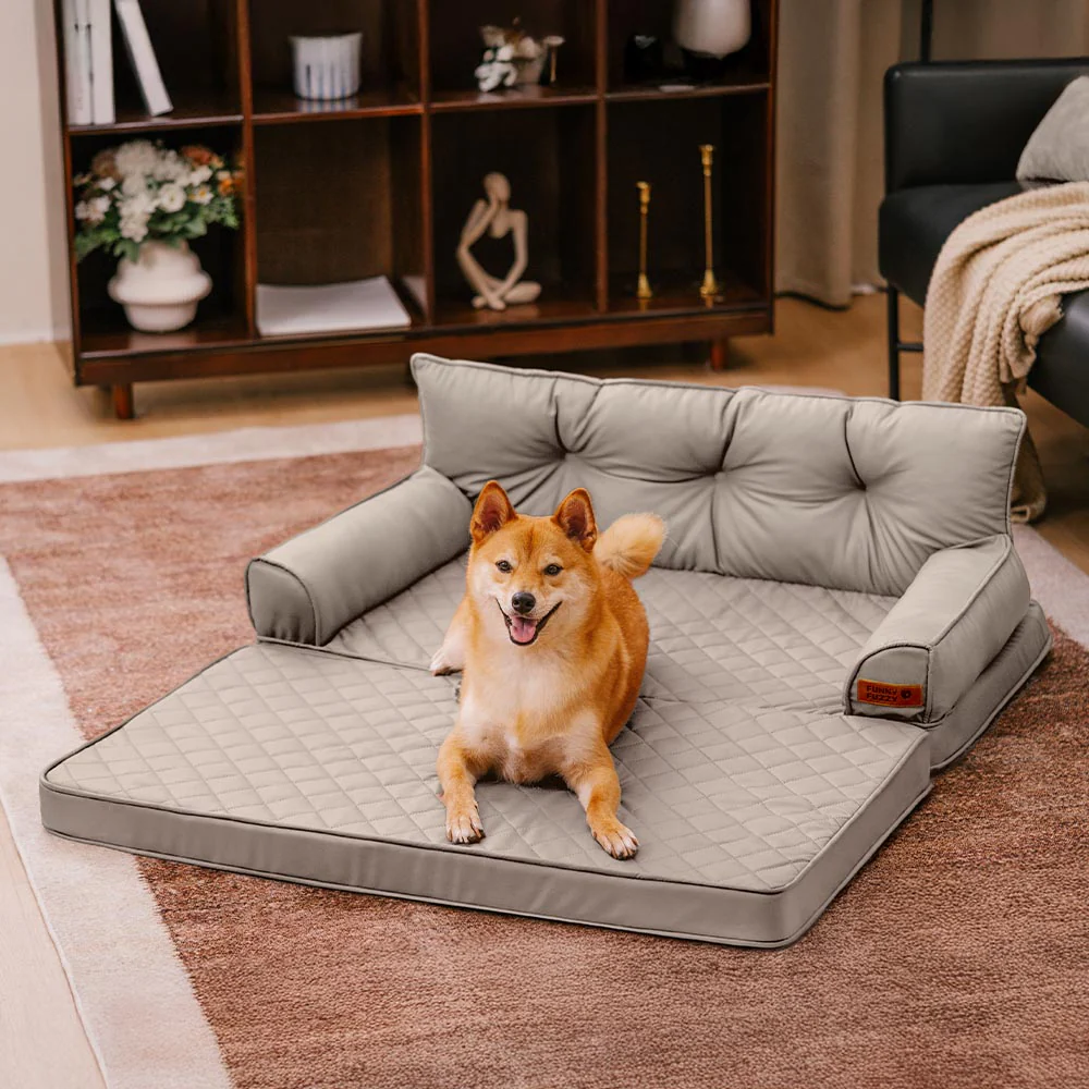 Luxe Faux Leather Foldable Orthopedic Large Dog Bed - CoreLounge - Image 11
