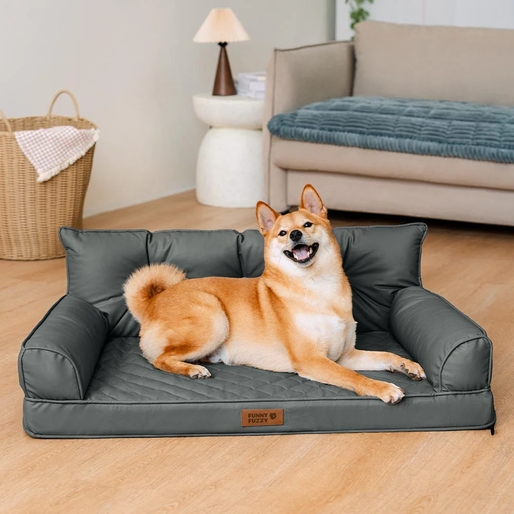 Luxe Faux Leather Foldable Orthopedic Large Dog Bed - CoreLounge - Image 13