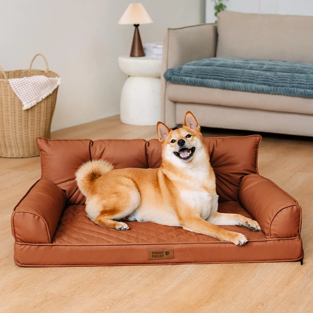 Luxe Faux Leather Foldable Orthopedic Large Dog Bed - CoreLounge - Image 14