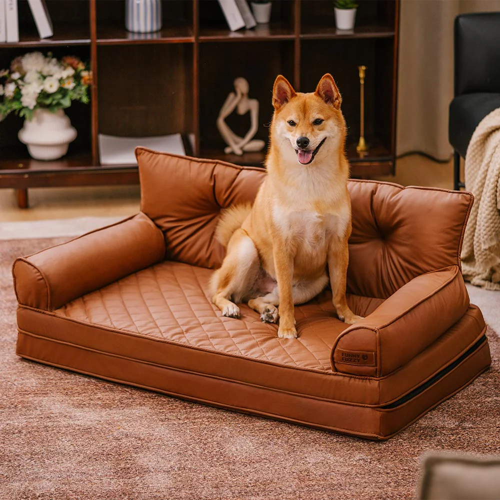 Luxe Faux Leather Foldable Orthopedic Large Dog Bed - CoreLounge - Image 23