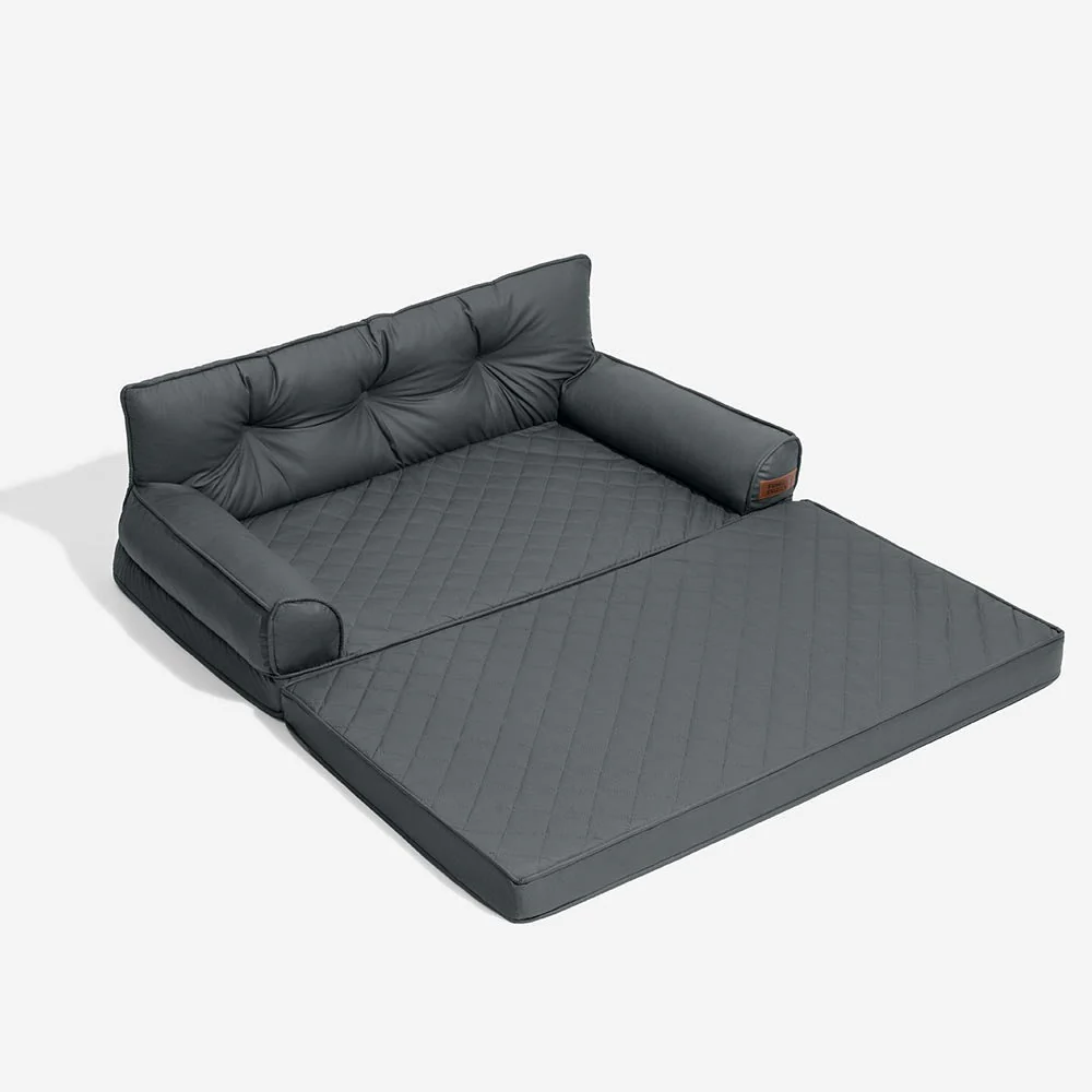 Luxe Faux Leather Foldable Orthopedic Large Dog Bed - CoreLounge - Image 25