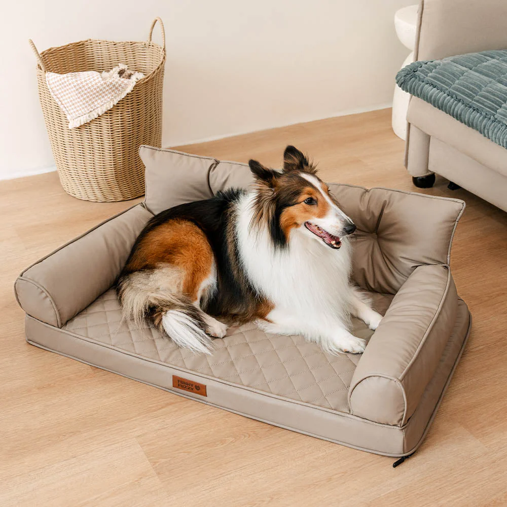 Luxe Faux Leather Foldable Orthopedic Large Dog Bed - CoreLounge - Image 7