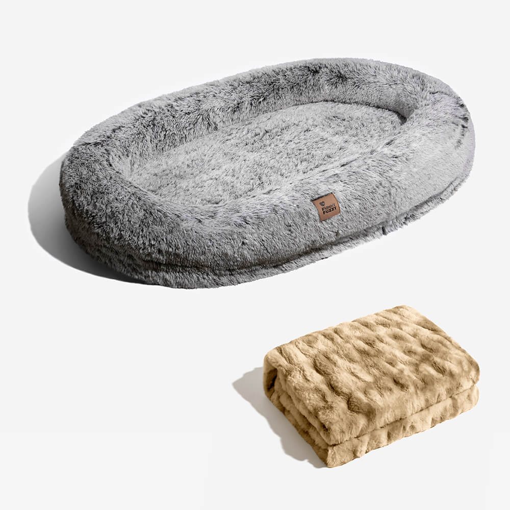 Luxury Super Large Sleep Deeper Oval Bed Human Dog Bed - Image 32