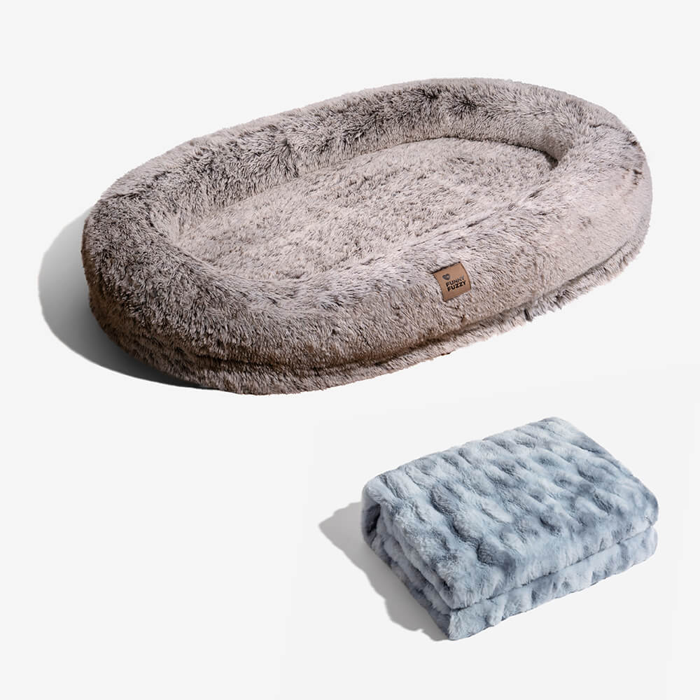 Luxury Super Large Sleep Deeper Oval Bed Human Dog Bed - Image 35