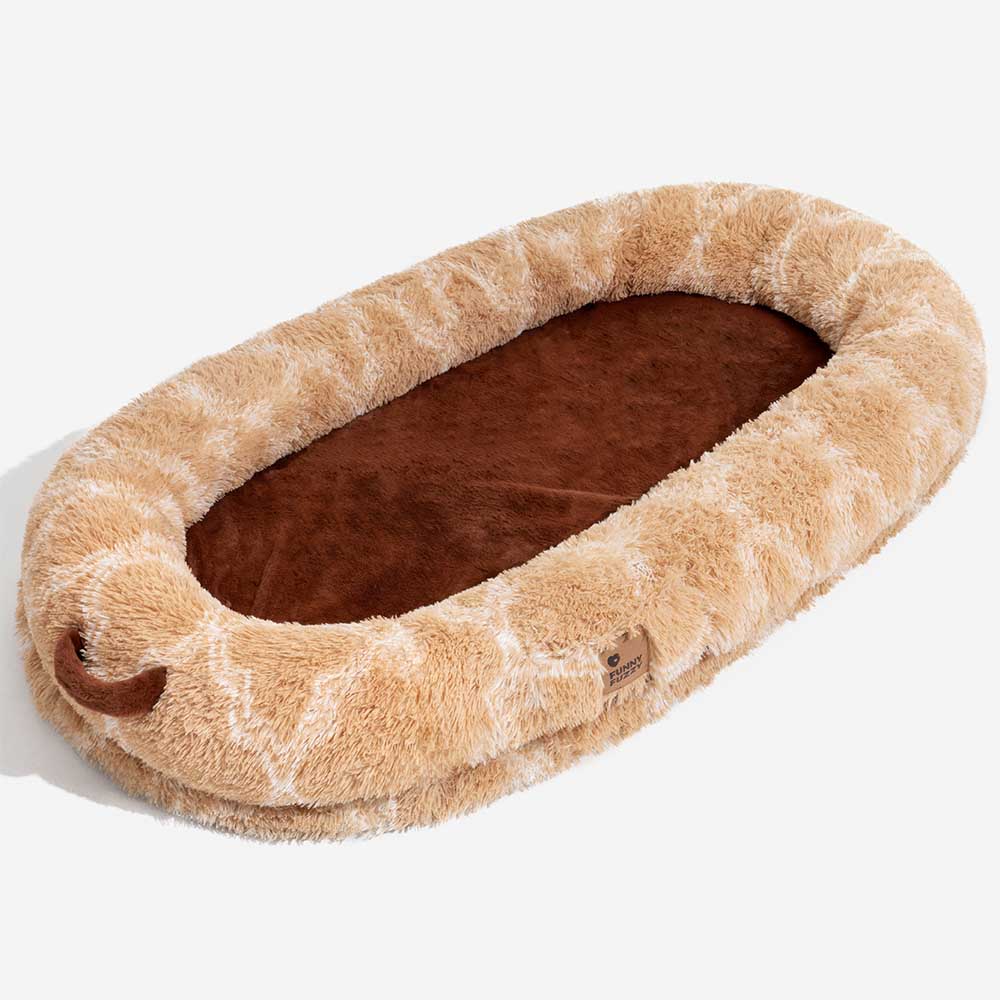 Luxury Super Large Sleep Deeper Oval Bed Human Dog Bed - Image 40