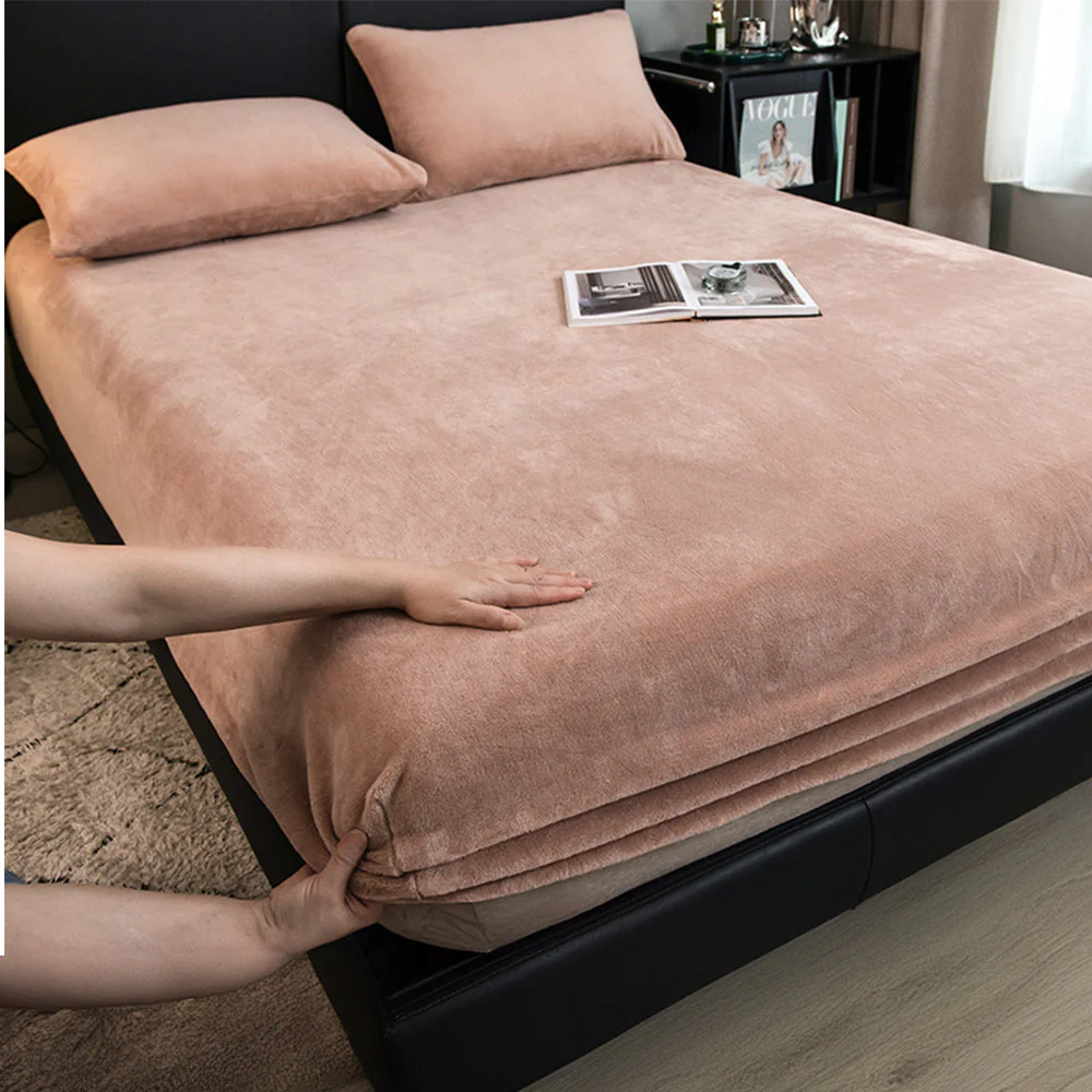 Milk Velvet Soft Fitted Sheet Mattress Cover - Image 10