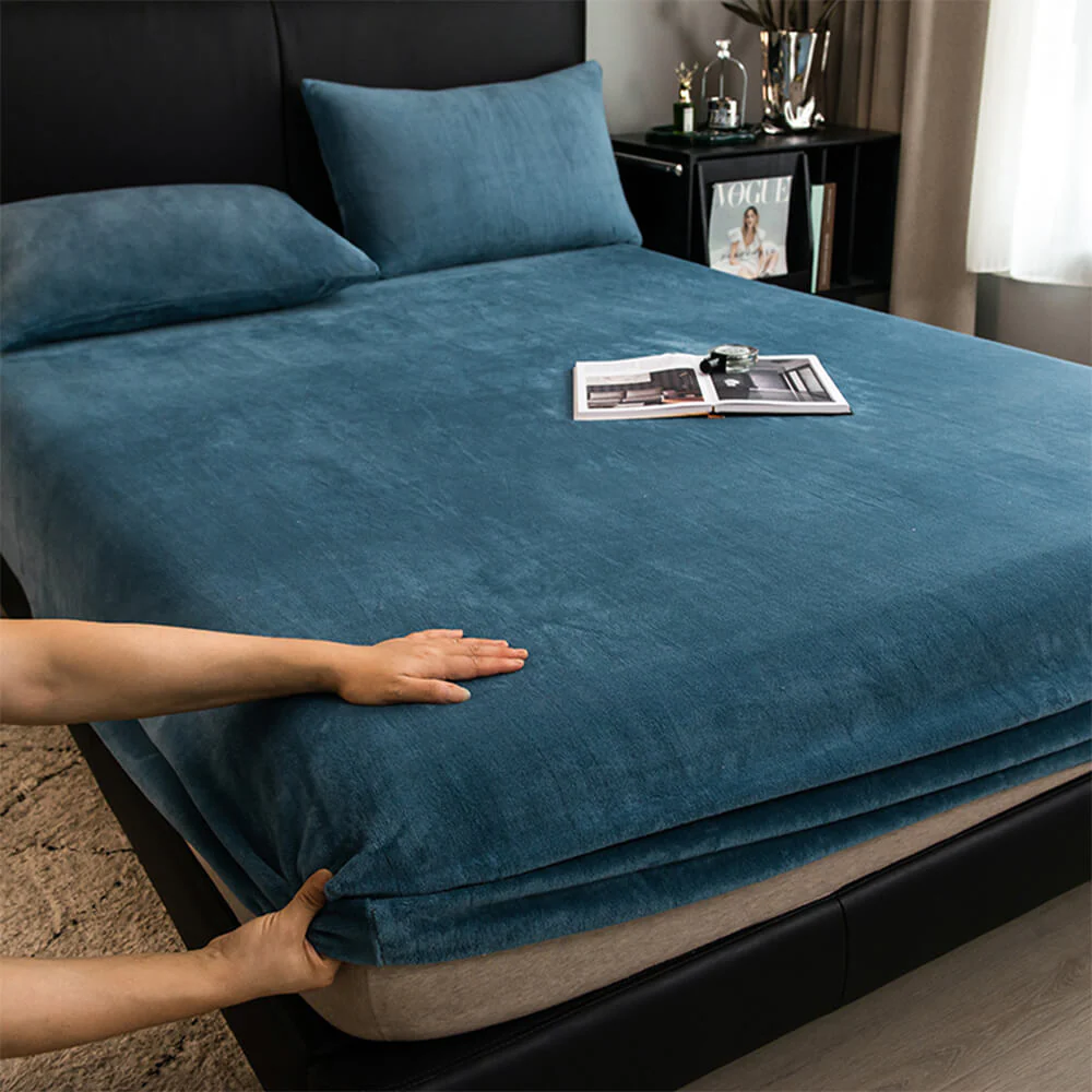 Milk Velvet Soft Fitted Sheet Mattress Cover - Image 12