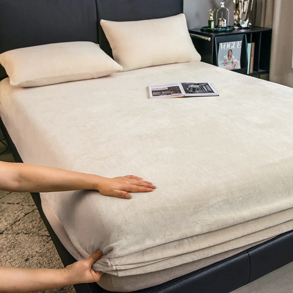 Milk Velvet Soft Fitted Sheet Mattress Cover - Image 13