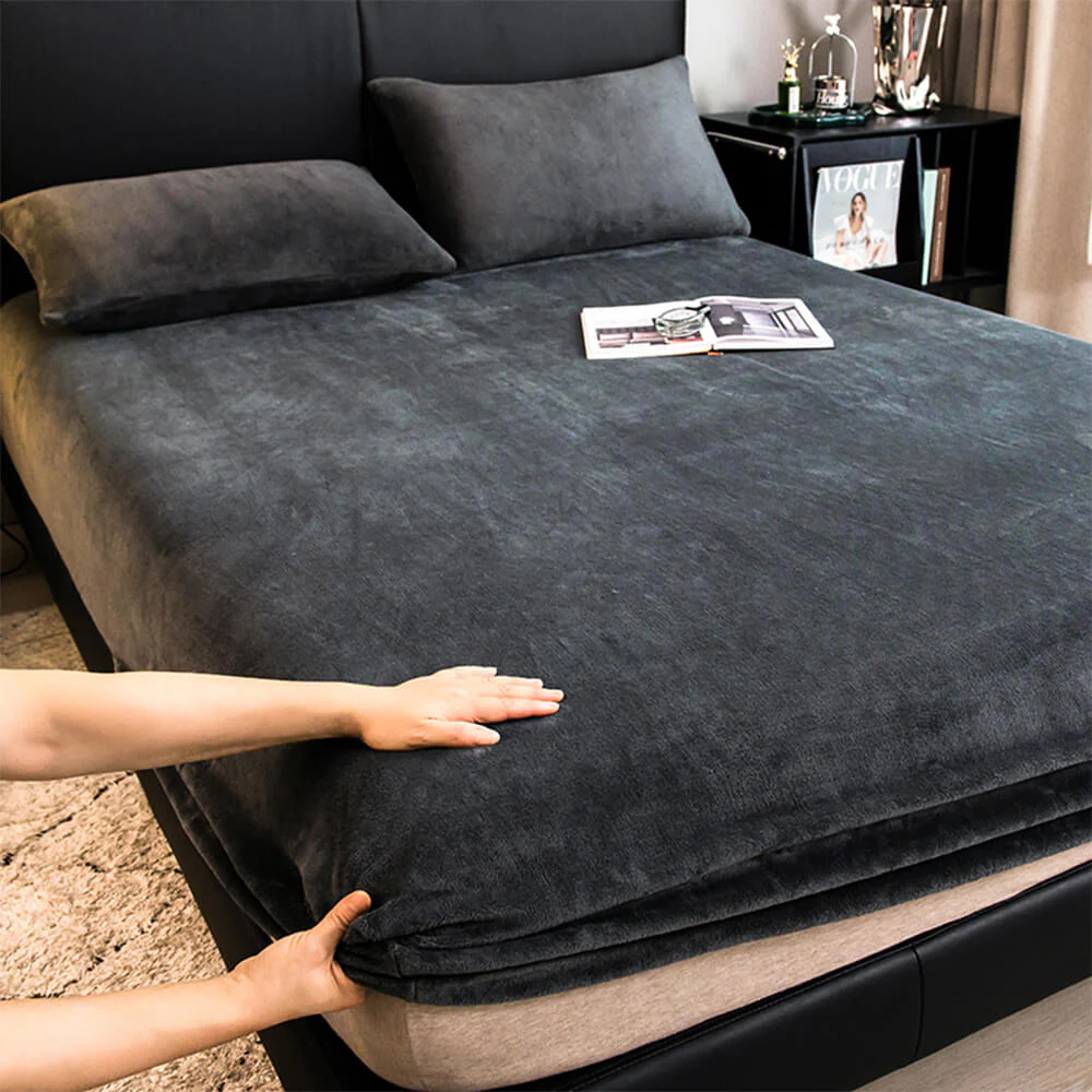 Milk Velvet Soft Fitted Sheet Mattress Cover - Image 6