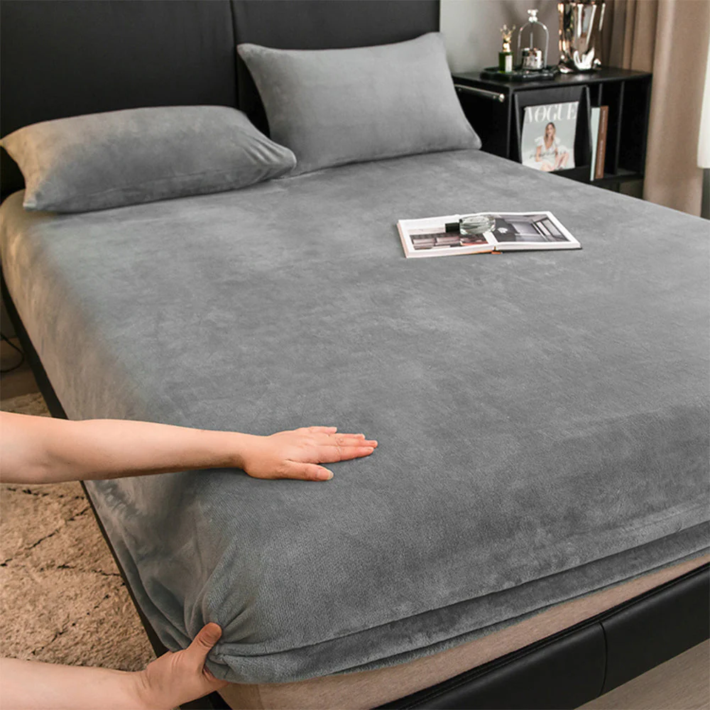 Milk Velvet Soft Fitted Sheet Mattress Cover - Image 8