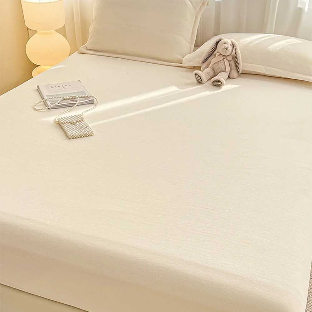 Milk Velvet Soft Fitted Sheet Mattress Cover - Image 9