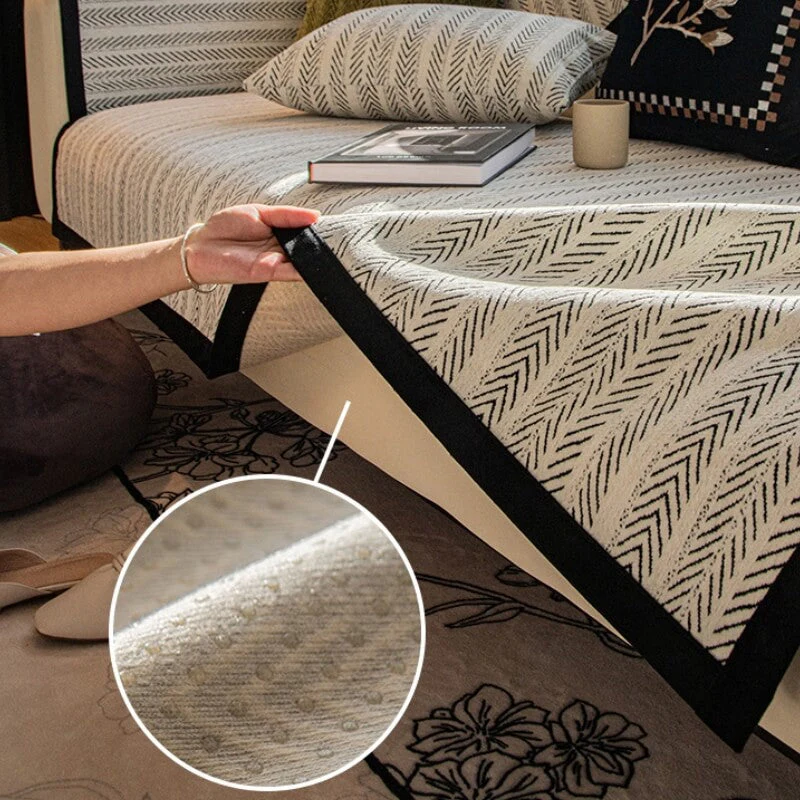 Modern Chenille Fabric Furniture Protection Anti-Scratch Non-Slip Couch Cover - Image 6