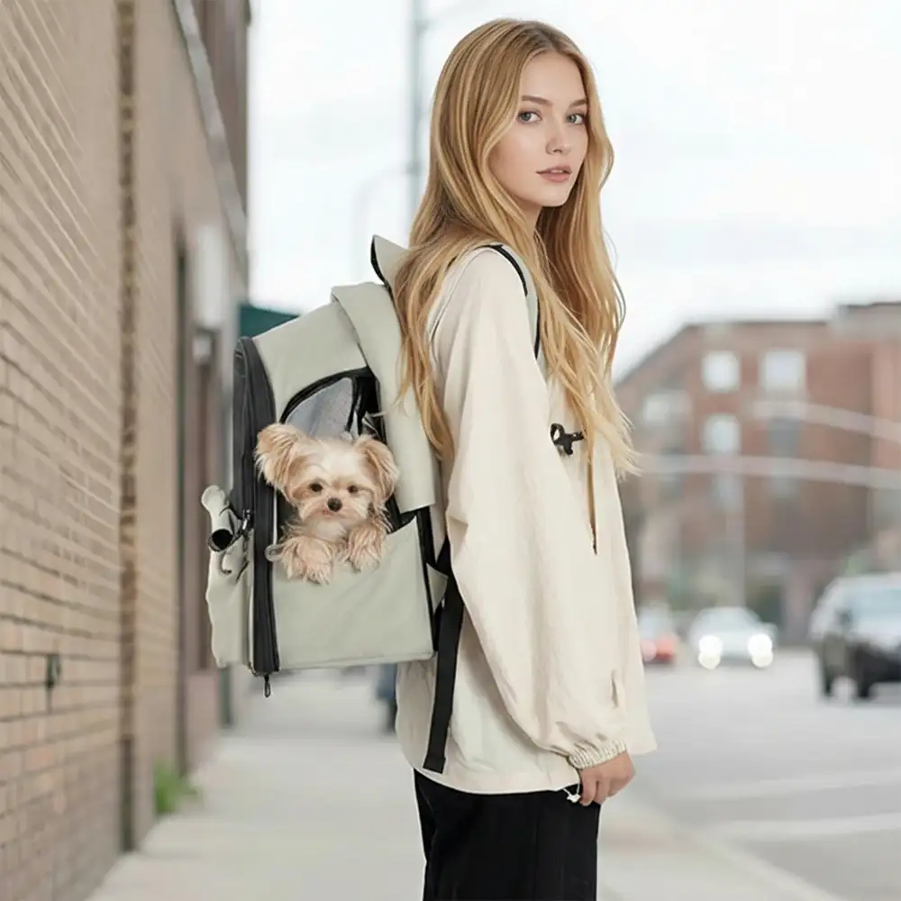 Outdoor Travel Expandable Breathable Cat Carrier Backpack with Sunshade - Image 18