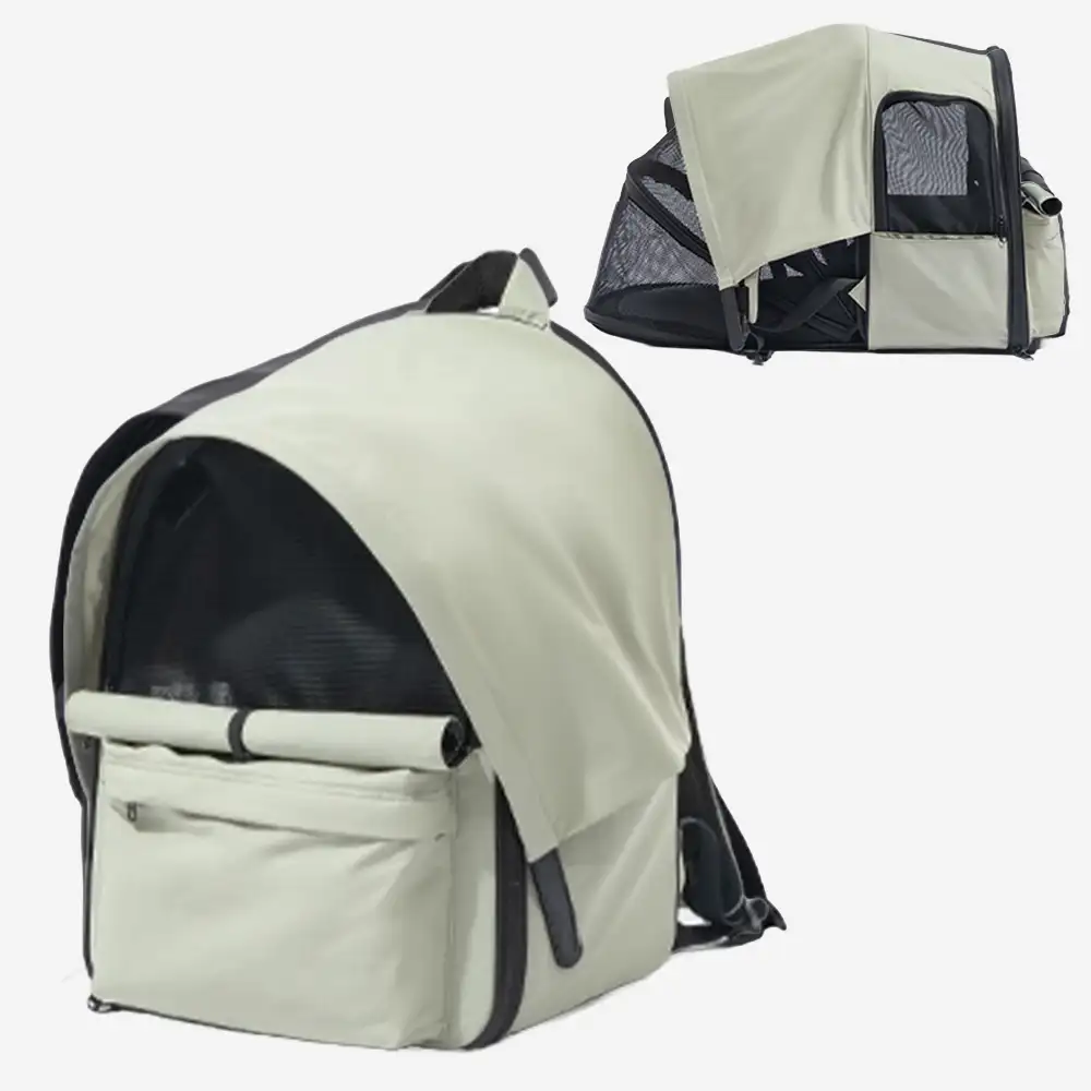 Outdoor Travel Expandable Breathable Cat Carrier Backpack with Sunshade - Image 2