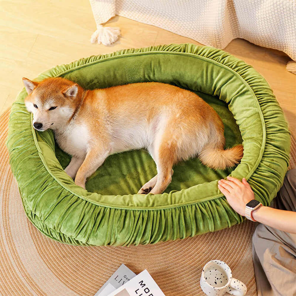 Oval Orthopedic Support Cozy Sleeping Detachable Dog & Cat Bed - Image 10