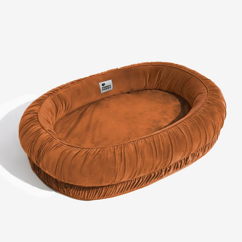 Oval Orthopedic Support Cozy Sleeping Detachable Dog & Cat Bed - Image 15