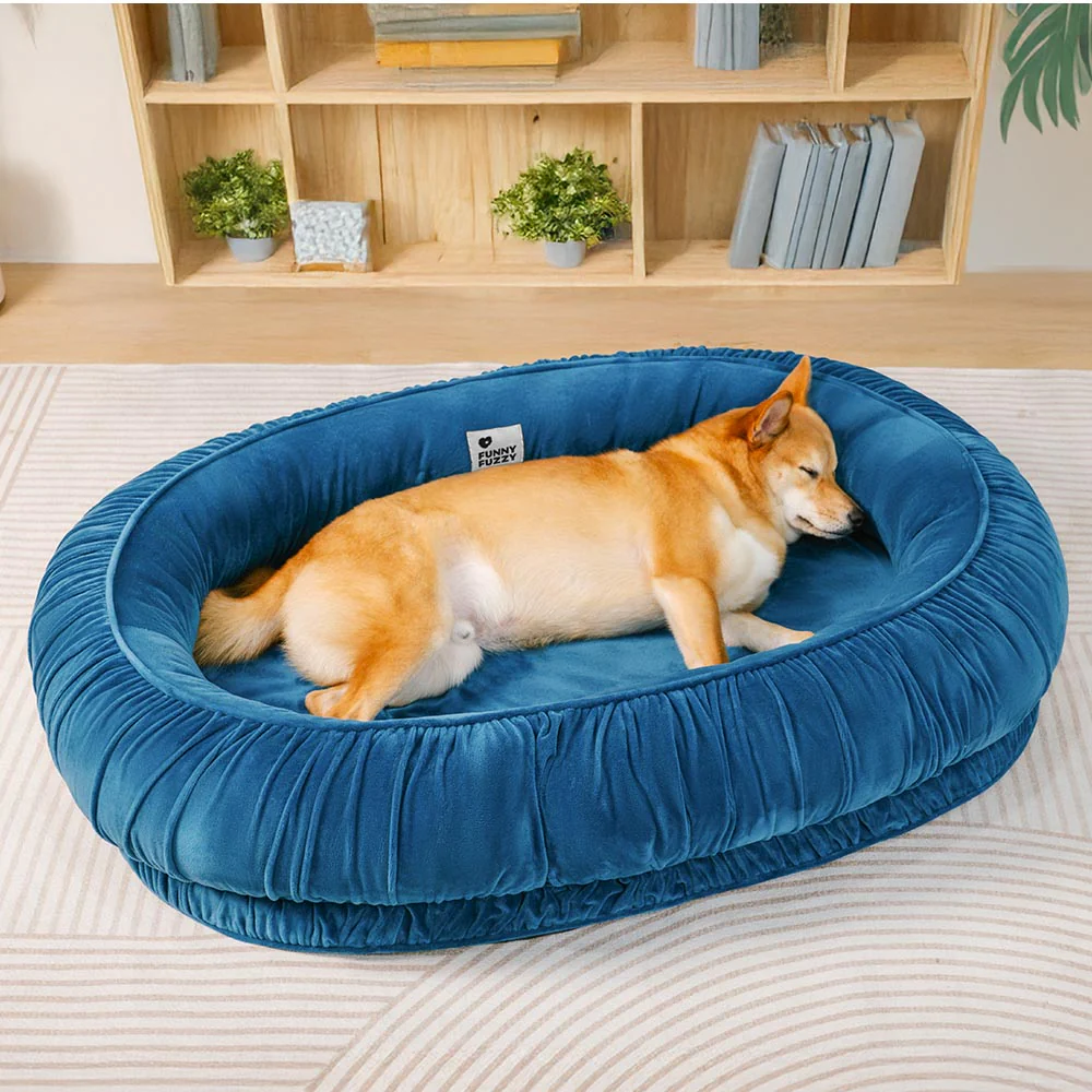 Oval Orthopedic Support Cozy Sleeping Detachable Dog & Cat Bed - Image 5