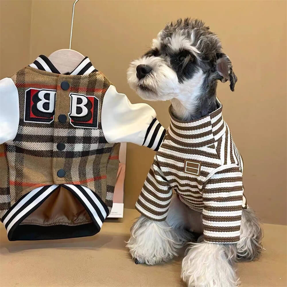Plaid Baseball Dog Jacket – Sporty and Stylish Outerwear for Dogs - Image 8