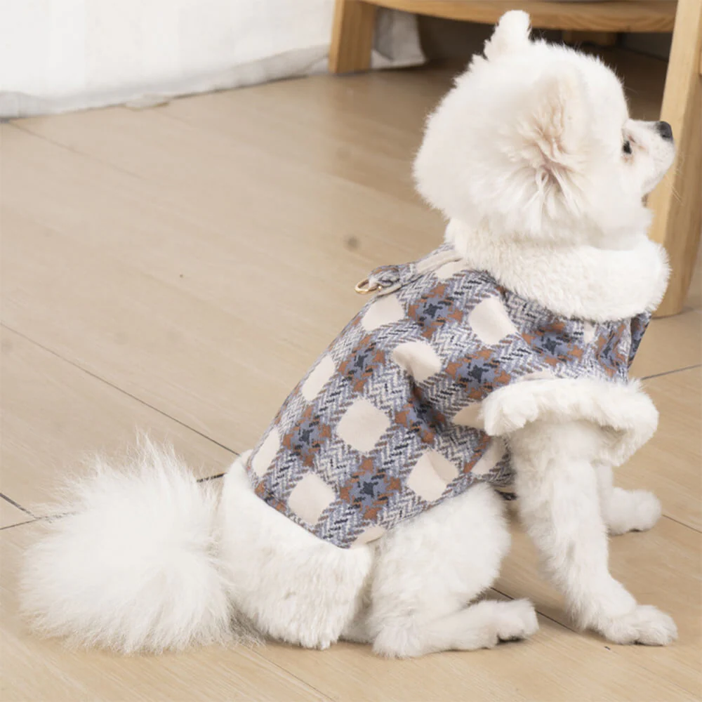 Plaid Fleece Pullover Dog Jacket - A Warm and Stylish Winter Jacket - Image 4