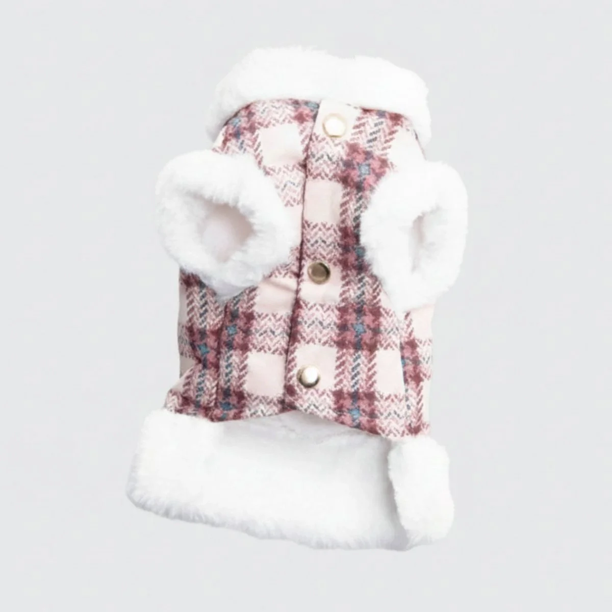 Plaid Fleece Pullover Dog Jacket - A Warm and Stylish Winter Jacket - Image 9