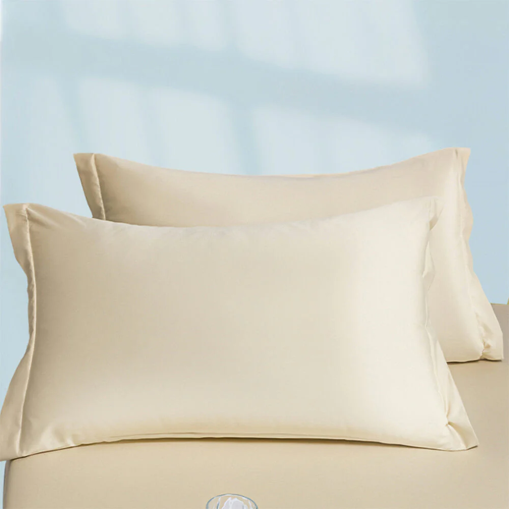 Premium Solid Color Silky Cooling 100s Lyocell Fitted Sheet Mattress Cover - Image 14
