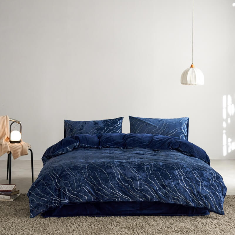 Premium Velvet Soft Anti-Static Suede Bed Sheet Set - Image 10