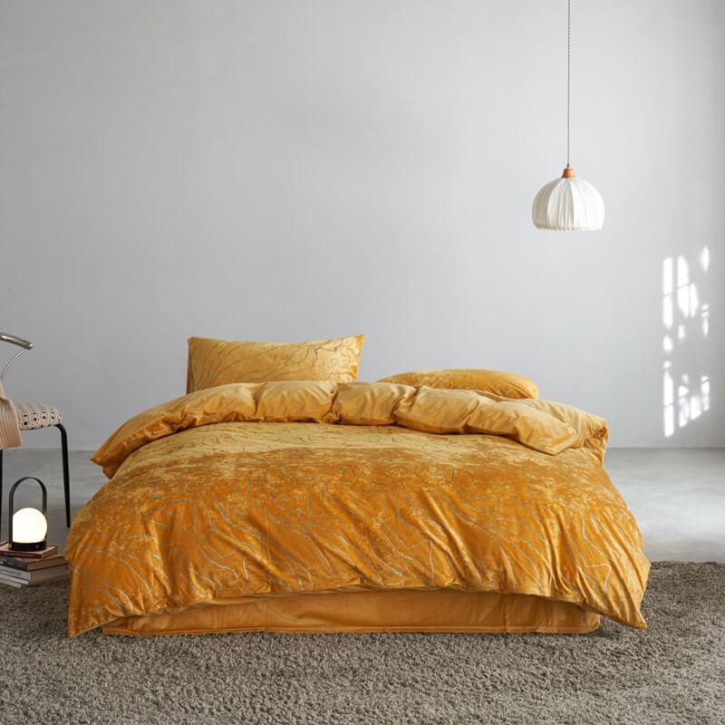 Premium Velvet Soft Anti-Static Suede Bed Sheet Set - Image 7