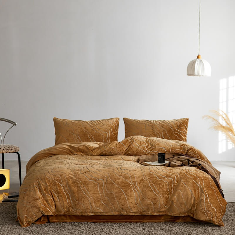 Premium Velvet Soft Anti-Static Suede Bed Sheet Set - Image 8