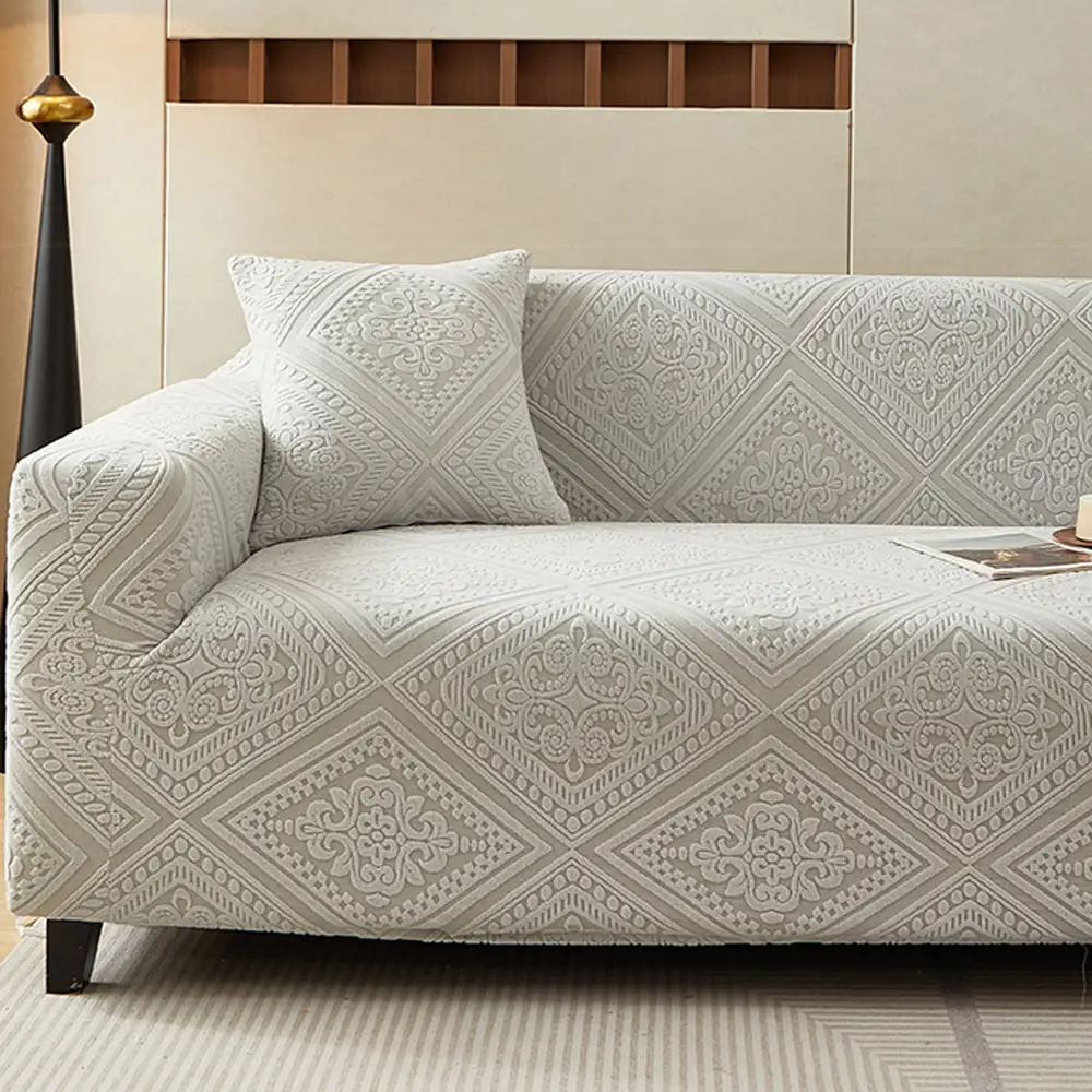 Retro Jacquard Pattern Full-Coverage Sofa Protector Magic Couch Cover - Image 10