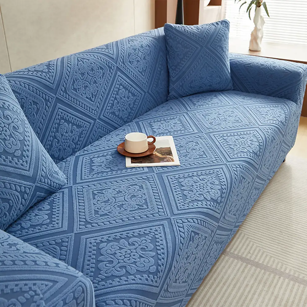 Retro Jacquard Pattern Full-Coverage Sofa Protector Magic Couch Cover - Image 11