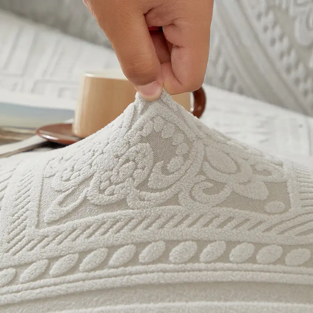 Retro Jacquard Pattern Full-Coverage Sofa Protector Magic Couch Cover - Image 7