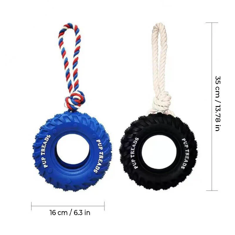 Rubber Tire Dog Interactive Toy Teething and Chewing Toy - Image 7