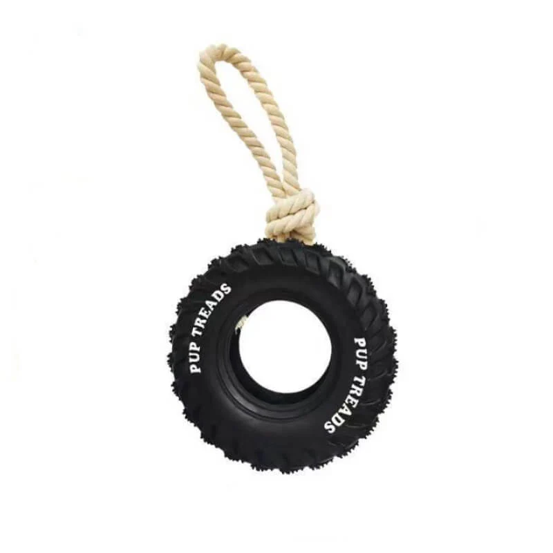 Rubber Tire Dog Interactive Toy Teething and Chewing Toy - Image 8