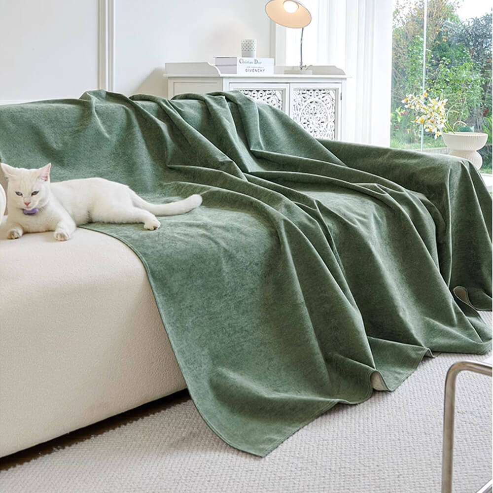 Soft and Waterproof Scratch-Resistant Non-Linting Throw Armchair Sofa Cover - Image 11