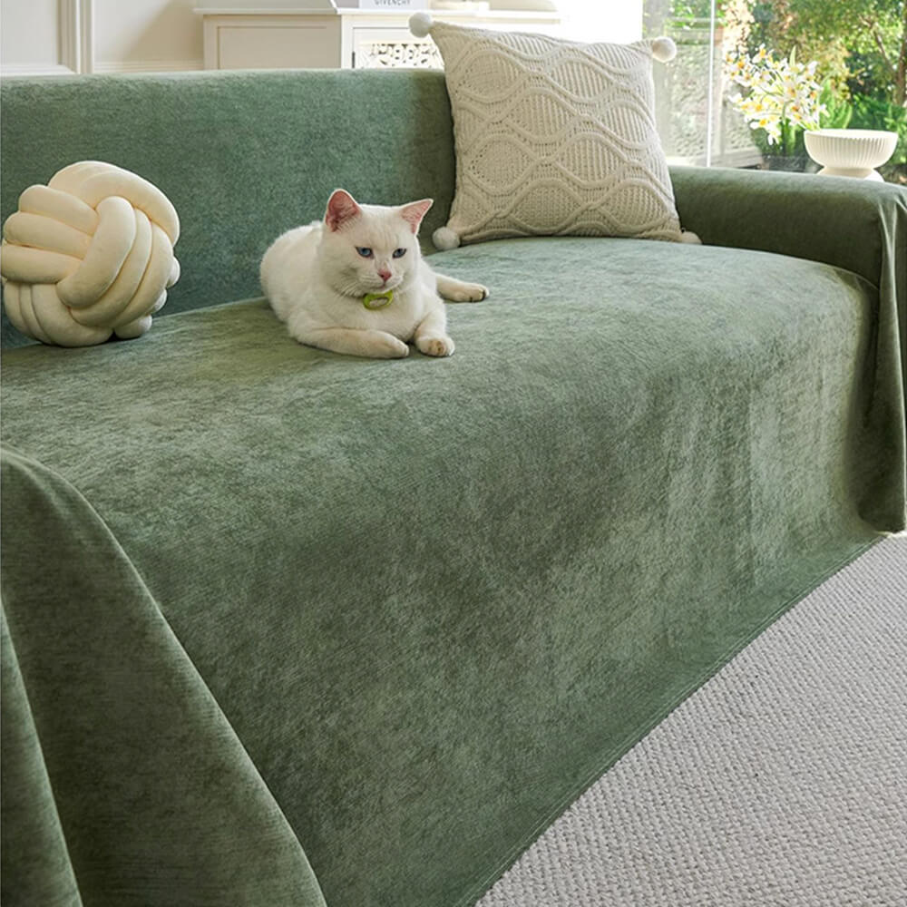 Soft and Waterproof Scratch-Resistant Non-Linting Throw Armchair Sofa Cover - Image 13