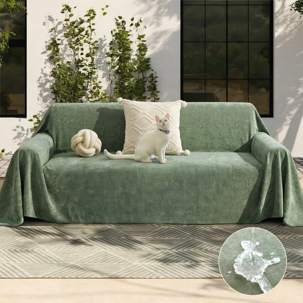 Soft and Waterproof Scratch-Resistant Non-Linting Throw Armchair Sofa Cover - Image 3