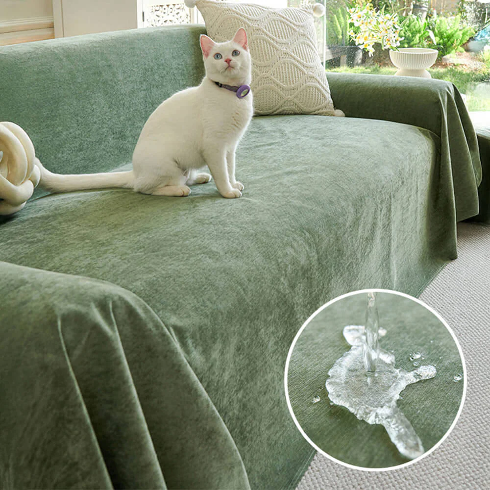 Soft and Waterproof Scratch-Resistant Non-Linting Throw Armchair Sofa Cover - Image 6